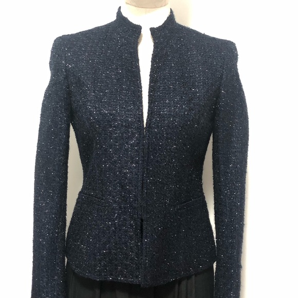 NWOT Jones New York Tweed Navy Blazer 2P - Picture 2 of 7